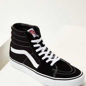 Vans Sk8-Hi Canvas Black & White Shoes